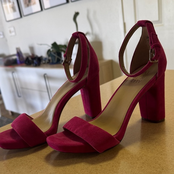 Naturalizer Women's Fuchsia Suede Block Heels 8.5 - Picture 2 of 5